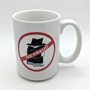 VTG GTE General Telephone & Electronics Coffee Mug No Fraud Security Department